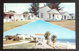 Ocean Villas By the Sea Cottages Palm Trees Vero Beach FL Koppel Postcard c1960s - £6.30 GBP