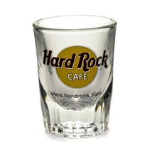 Hard Rock Cafe Heavy Base Shot Glass Clear Thick Glass - $11.85