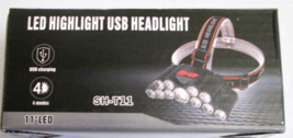 NEW 11 LED HIGHLIGHT USB WATERPROOF HEADLIGHT SH-T11 - $9.49