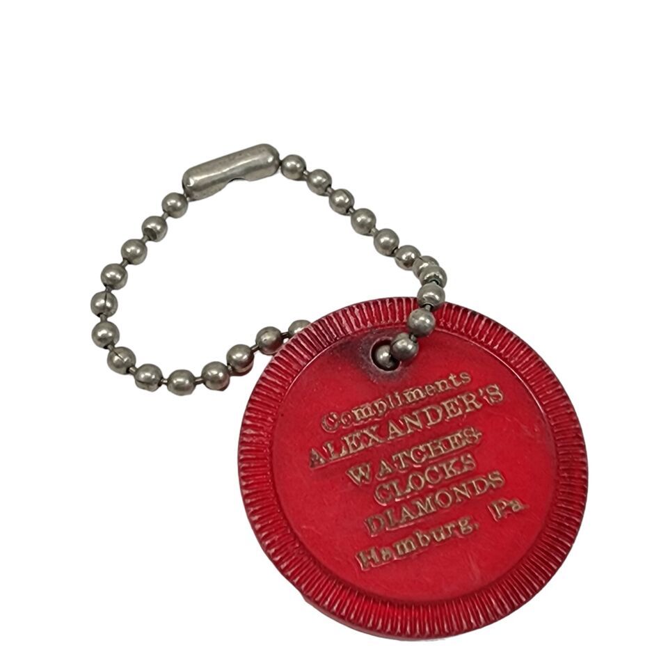 Vintage Alexander&#39;s From Hamburg PA Keychain Watches Clcoks Diamonds Pok... - $14.54
