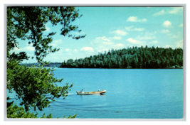 Fishing Boat on Broman Lake Service Centre Topley British Columbia Postcard - £3.90 GBP