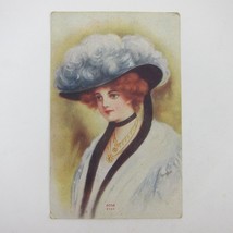 Postcard Victorian Lady Rose Reynolds Advertise OC Nuse Hat Arcanum Ohio Antique - £7.94 GBP