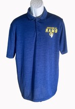 NFL LOS ANGELS RAMS SUPER BOWL LVI Short Sleeve Button Down Polo Shirt L... - $9.89