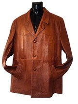 Vintage Leather Jacket Elegante by Grais Sz 44 Reg Made in USA Soft Supp... - $78.03
