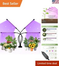 Modern Indoor Grow Light for Plants with Adjustable Brightness &amp; Clamp M... - $29.99