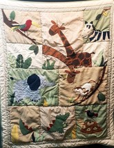 Baby Blanket Target Safari Zoo Animals Quilted Crib Security Circo 36&quot; x 42&quot; - £15.82 GBP