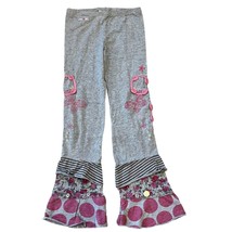 Naartjie Kids Girls Vintage XXXL 9 Years Gray &amp; Pink Embellished Pants - $17.28
