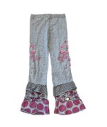 Naartjie Kids Girls Vintage XXXL 9 Years Gray &amp; Pink Embellished Pants - $327.08 MXN