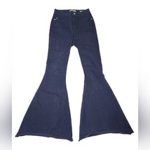 Judy Blue Jeans Womens Size 3/26 Super Flare Dark Wash Blue Denim Pants - £34.79 GBP