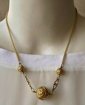 ⭕VTG, necklace, collier, necklace, collana, vintage, metal, metal, gold,... - $263.44 MXN