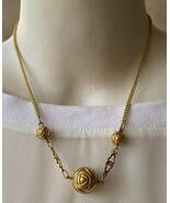 ⭕VTG, necklace, collier, necklace, collana, vintage, metal, metal, gold,... - $263.44 MXN