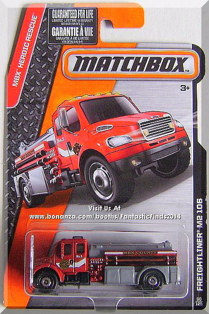 Matchbox - Freightliner M2 106: MBX Heroic Rescue #60/125 (2016) *Red Edition* - $4.00