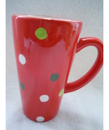 Red Polka Dot Latte Mug New - £2.35 GBP