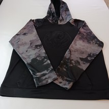 And 1 Men’s Black & Dyed Gray Sleeves Hoodie Sweatshirt Measured Chest 51" image 9