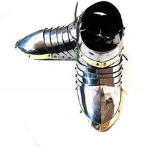 NauticalMart Medieval Warrior German Gothic Sabatons Body Armor Shoes Silver - £126.63 GBP