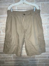 Levi Strauss Mens Cargo Shorts Long Tan Cotton Blend White Tag Size 36x11 - $19.80