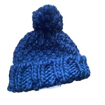 Mossimo Supply Hand Knitted Winter Pom Pom Beanie Navy Blue One Size Fit... - £13.89 GBP