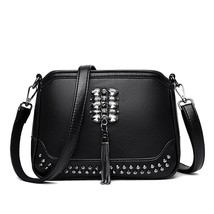 Handbags Women Bags Designer 2022 Vintage Crossbody Leather Shoulder Bags Black - £42.22 GBP