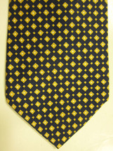 NEW Brooks Brothers Dark Blue With Small Yellow Diamonds Neck Tie USA - £26.73 GBP