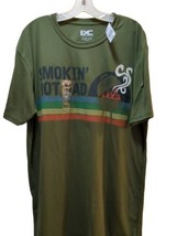 Smokin&#39; Hot Dad green Men&#39;s t shirt XL  Grill smoke rainbow stripes summer NWT - £13.89 GBP