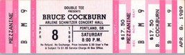 Bruce Cockburn Untorn Concert Ticket Stub April 8 1989 Portland Orgeon - £19.49 GBP
