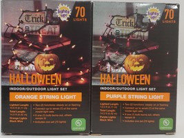 Lot Of 3 Happy Halloween Trick Or Treat Led Indoor/Outdoor Light Set, 70... - $401.18 MXN