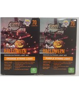 Lot Of 3 Happy Halloween Trick Or Treat Led Indoor/Outdoor Light Set, 70... - $399.92 MXN