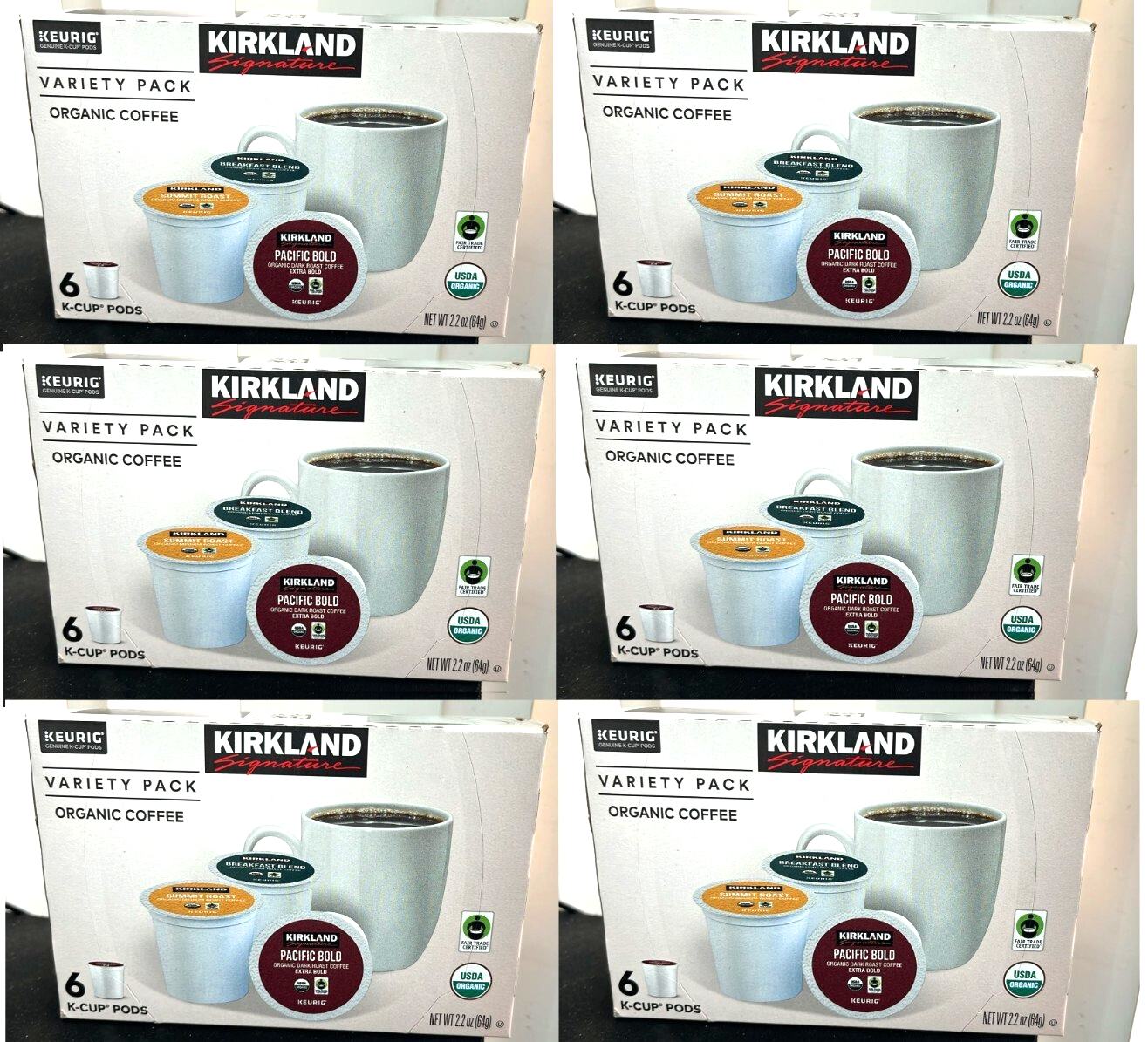 6x Kirkland Costco 3 Variety Coffee Sampler (36 K-cups total ) exp 07/2026 - $24.74