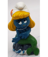 Smurfs Mermaid Smurfette 20142 Figure Green Tail Vintage Smurf PVC Figur... - £7.75 GBP