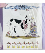 Kidz Heat Release Iron-On Transfer Cow Baby and Bunny 85109 7.25 x 9.75 in. - £9.84 GBP