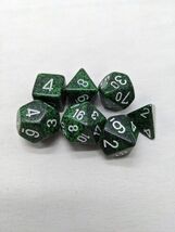 Green Speckled Dnd RPG Character Dice Set - $321.78 MXN