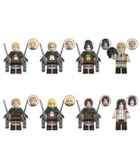 8pcs Attack on Titan Zeke Jaeger Reiner Braun Annie Pieck Finger Minifig... - £17.51 GBP