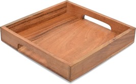Acacia Wood Serving Tray with Handles gift item - £67.56 GBP
