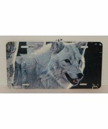 Vintage 1999 Air Strike Inc. Wolf Metal License Plate wild life - $454.66 MXN