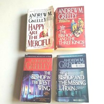 Lot 4 Andrew M Greeley,Father Blackie Ryan Series,Happy Are The Merciful... - £13.97 GBP