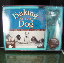 Dog Cookie Cutters Stocking stuffer treats Bone paw tin 80 page recipe book Vete - £19.98 GBP