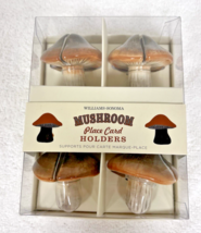 William Sonoma Mushroom Place Card Holder New in Box Set of 4 About 2&quot; Long - $26.24