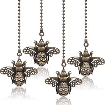 4 Pcs. 13 Inch Queen Bee Style Vintage Bee Ceiling Fan Pulls Chain Charm Pendant - $23.99