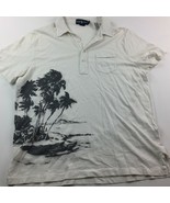 Ralph Lauren Men&#39;s White Polo Shirt Palms Beach Buttons Pocket Size XL E... - £23.90 GBP