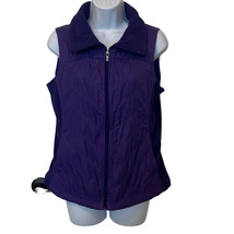 Columbia Womens Medium Purple Zip Up Puffer Fleece Vest Gorpcore Outdoor... - £10.97 GBP