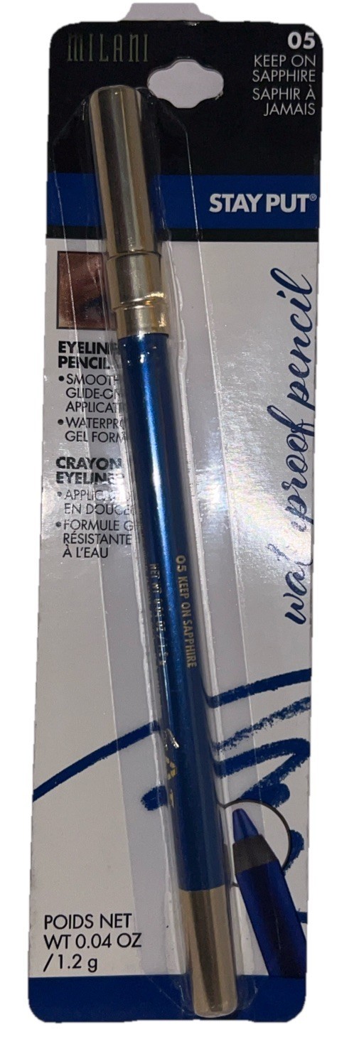 1-Milani Stay Put Waterproof Eyeliner Pencil #05 KEEP ON SAPPHIRE (New) ... - $24.72