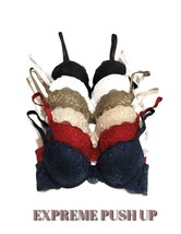 Plus Size Ultimate Extreme Extra Padding Support Lace Sexy Push Up Bra D... - $17.69+