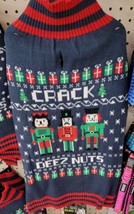 Crack Deez Nutz Nutcracker Dog Sweater Christmas Large L - £23.67 GBP