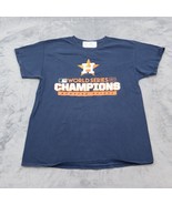 Houston Astros Shirt Mens M Navy Blue 2017 Champions Short Sleeve Crew N... - £12.44 GBP