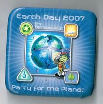 Disney Environmentality Earth Day 2007 Party For the Planet pin back but... - $29.65