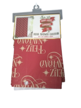 Merry Little Christmas Co. Peva Shower Curtain (72&quot;x72&quot;) Red Feliz Navidad - £9.39 GBP