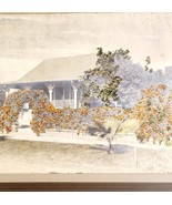 1920s Hand Colored Tinted Photograph Georgia House Unsigned Framed DWWW14 - $129.99