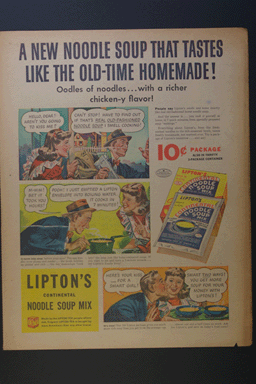 Lipton Soup Ad Full Page in Sunday Tabloid, April 7 1942 - $4.50