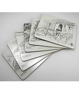 Edinburgh Inns/Hotels 6 Black &amp; White Trivets Place Mats-Ind Coope Alloa... - $12.91 CAD