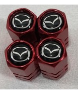New Genuine Red Metal Tire Air Stem Valve Covers Set. Perfect For Mazda ... - $27.87 CAD
